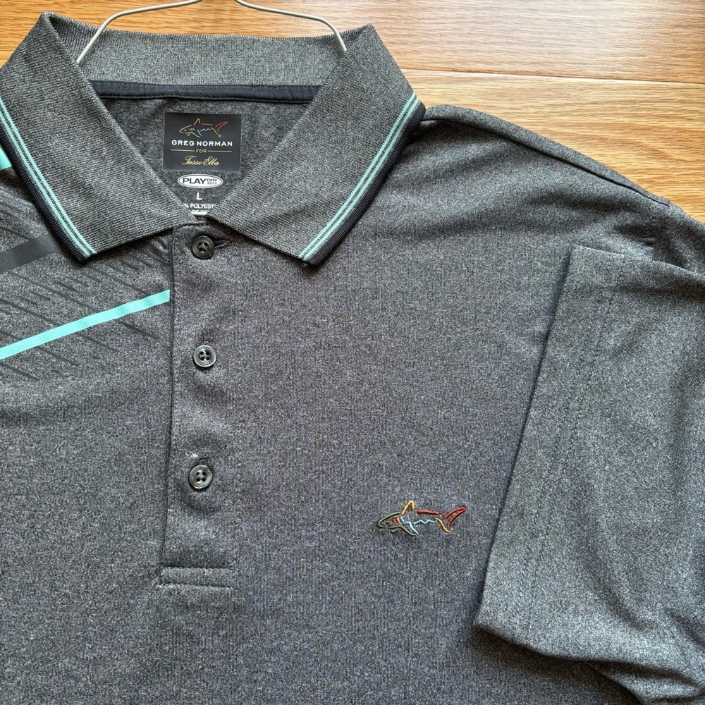 Greg Norman Collection Gray Polo Shirt